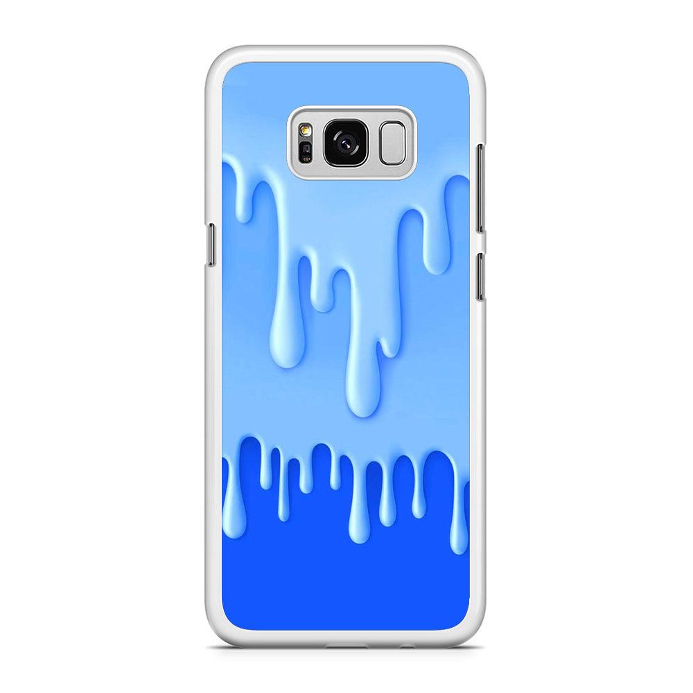 Melted Blue Cream Samsung Galaxy S8 Case-Rubber / White (2D Case)-Xtracase