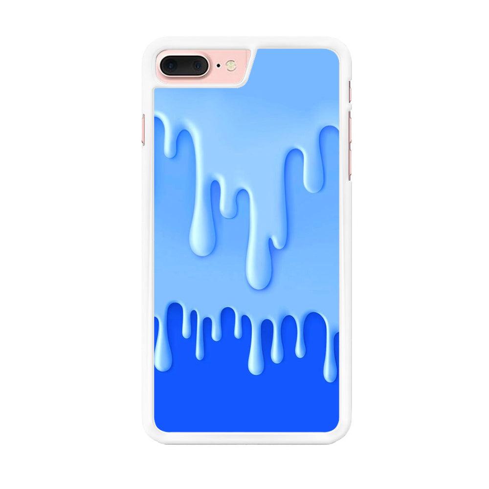 Melted Blue Cream iPhone 7 Plus Case-Rubber / White (2D Case)-Xtracase