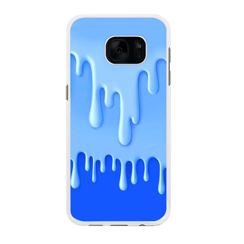 Melted Blue Cream Samsung Galaxy S7 Edge Case-Rubber / White (2D Case)-Xtracase