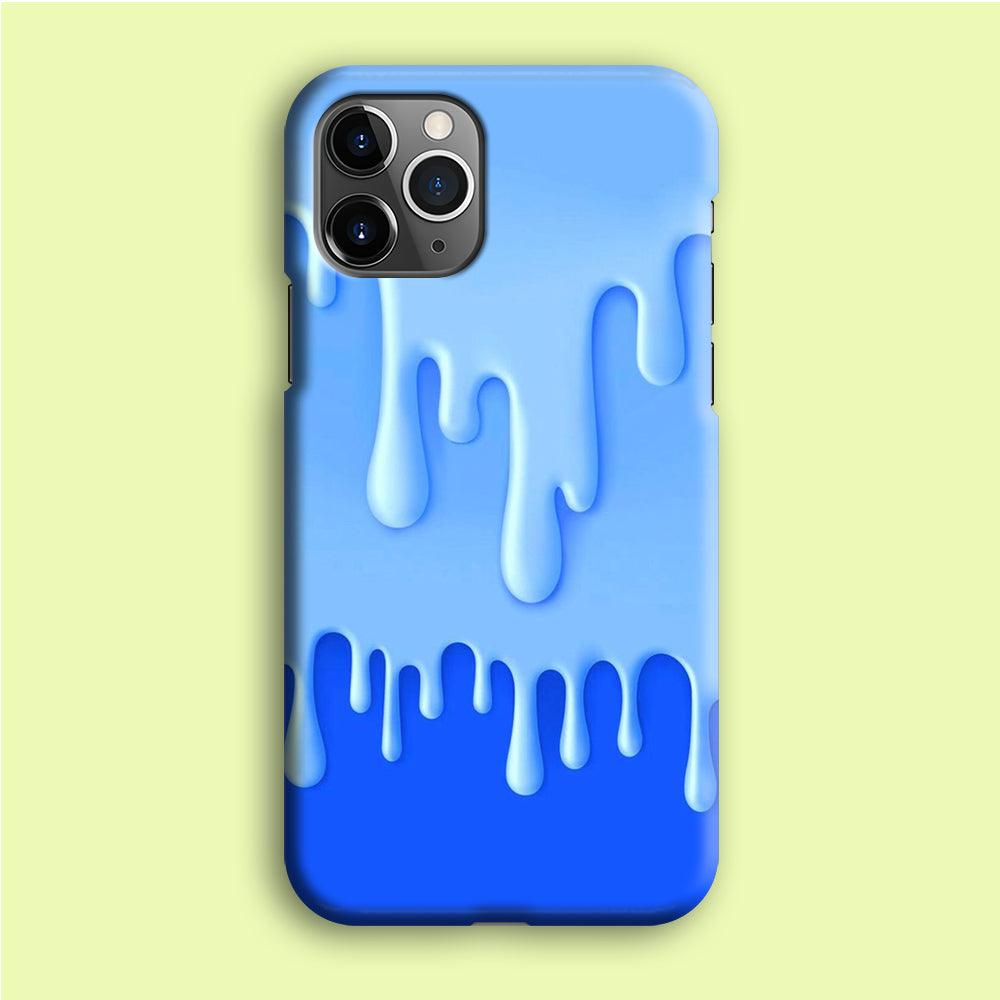 Melted Blue Cream iPhone 12 Pro Case-Plastic / Full Wrap (3D Case)-Xtracase