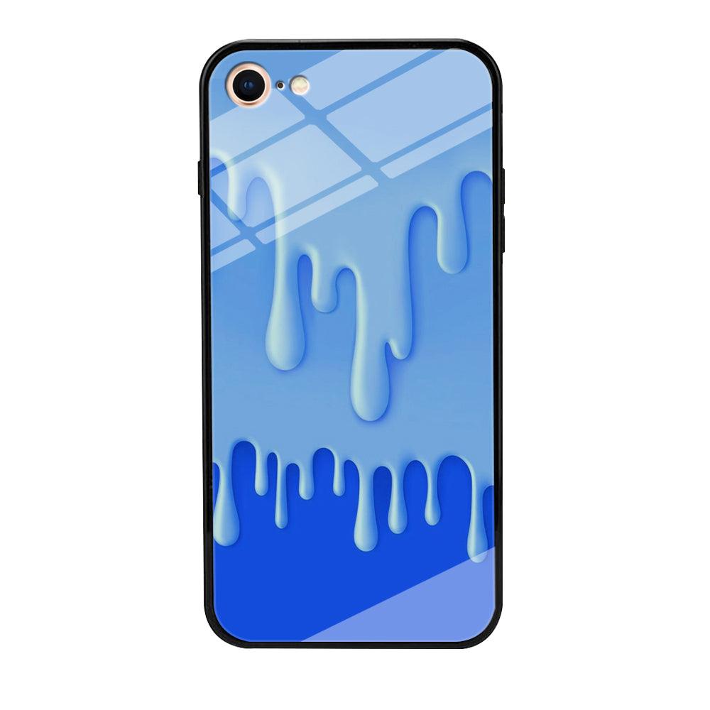Melted Blue Cream iPhone 8 Case-Tempered Glass Case-Xtracase
