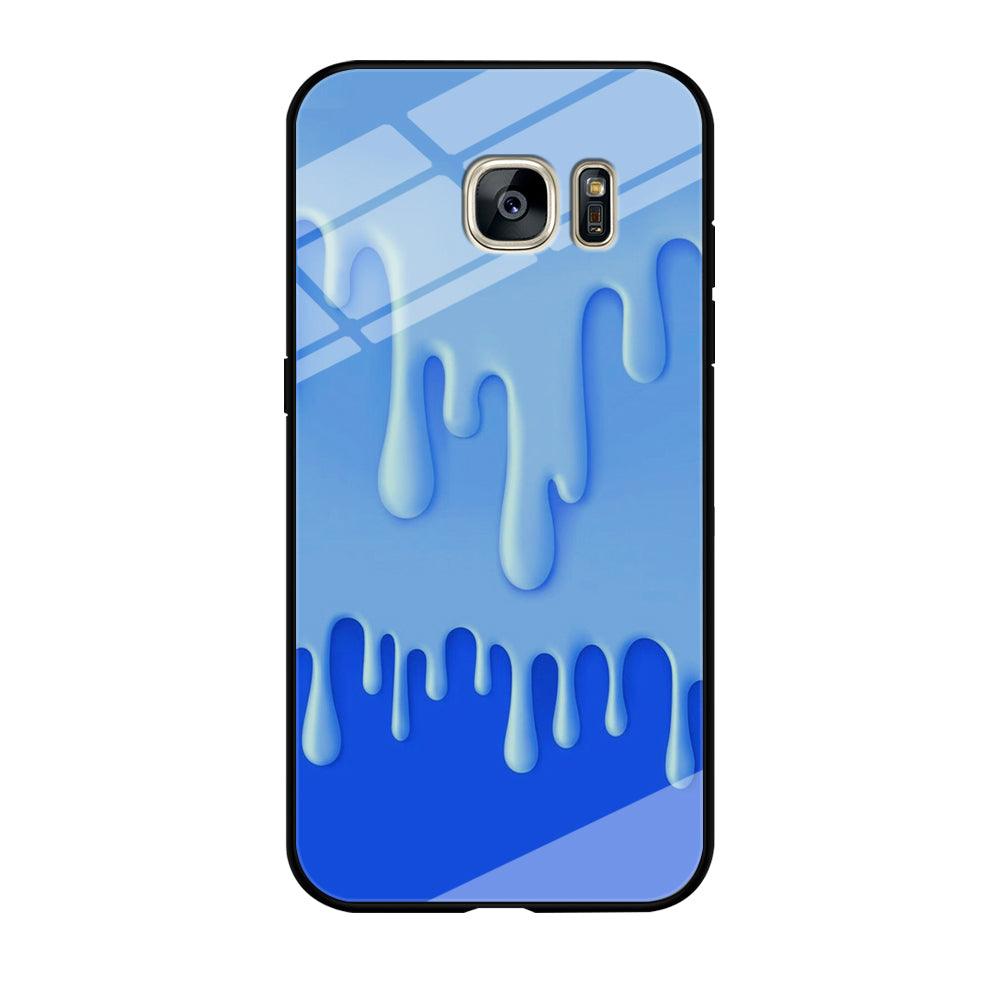 Melted Blue Cream Samsung Galaxy S7 Edge Case-Tempered Glass Case-Xtracase