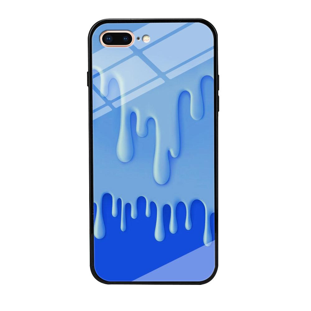 Melted Blue Cream iPhone 8 Plus Case-Tempered Glass Case-Xtracase