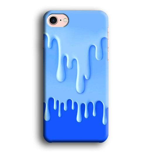 Melted Blue Cream iPhone 8 Case-Plastic / Full Wrap (3D Case)-Xtracase