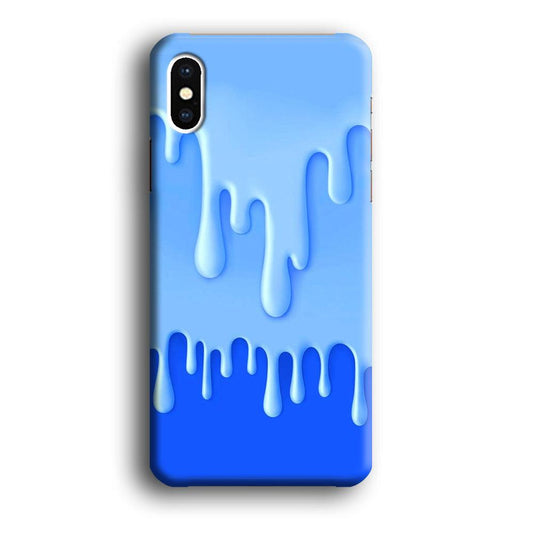 Melted Blue Cream iPhone X Case-Plastic / Full Wrap (3D Case)-Xtracase
