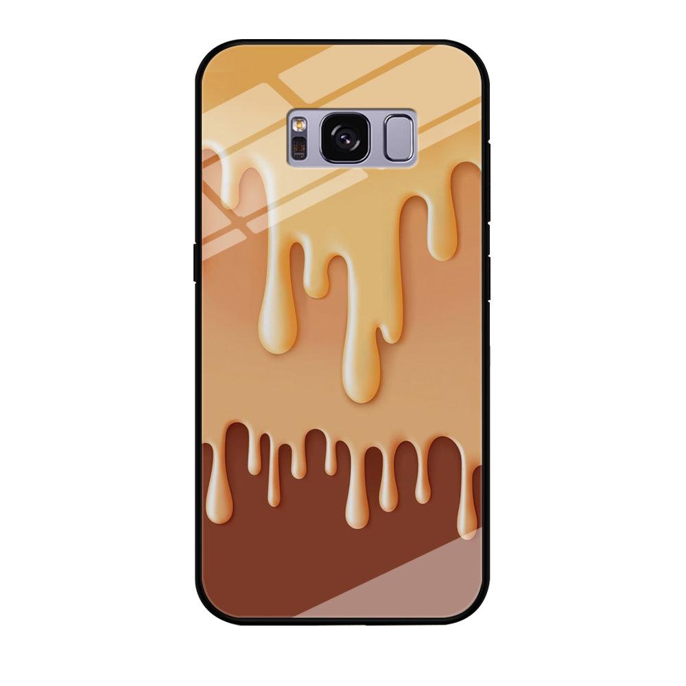 Melted Brown Cream Samsung Galaxy S8 Case-Tempered Glass Case-Xtracase