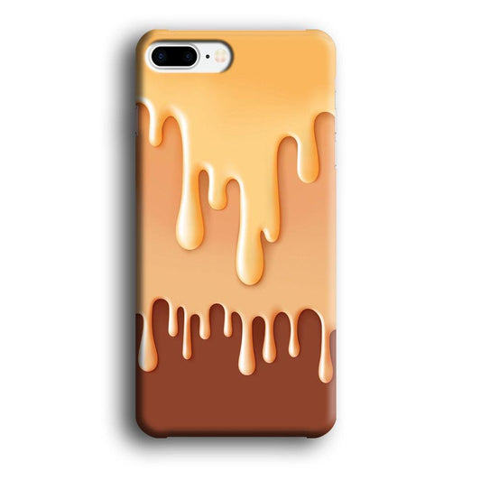 Melted Brown Cream iPhone 8 Plus Case-Plastic / Full Wrap (3D Case)-Xtracase