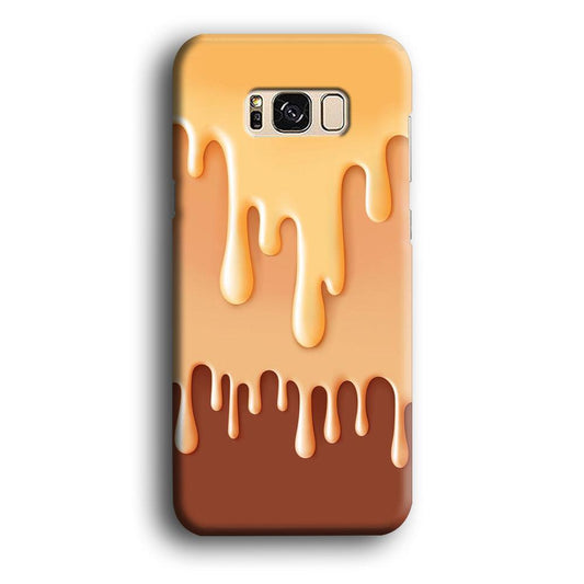 Melted Brown Cream Samsung Galaxy S8 Case-Plastic / Full Wrap (3D Case)-Xtracase