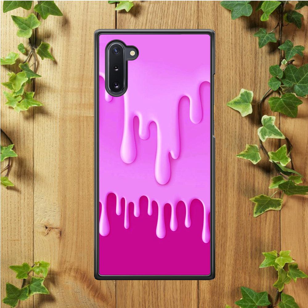 Melted Pink Cream Samsung Galaxy Note 10 Case-Rubber / White (2D Case)-Xtracase