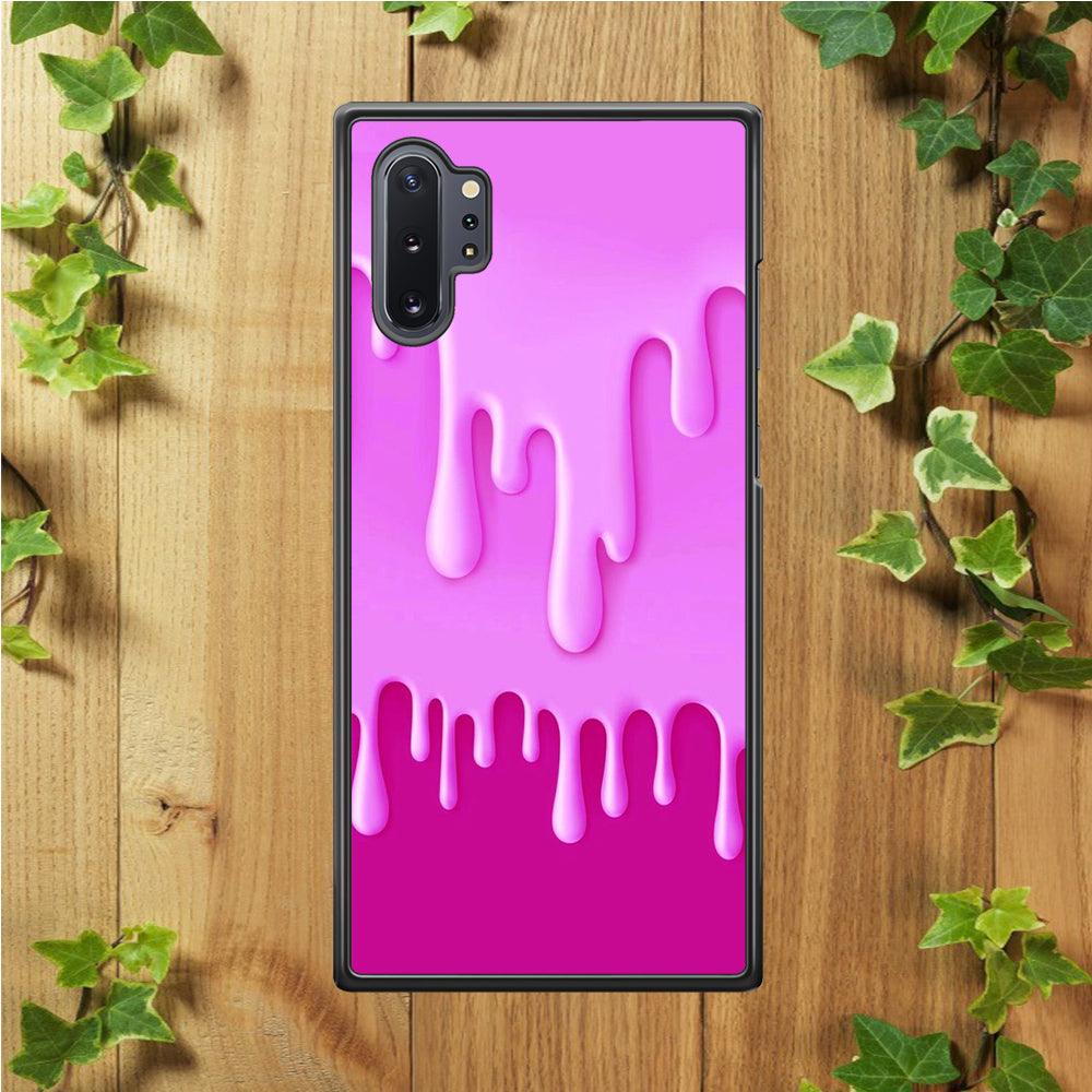 Melted Pink Cream Samsung Galaxy Note 10 Plus Case-Rubber / White (2D Case)-Xtracase