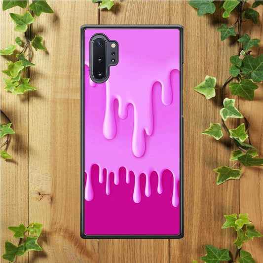 Melted Pink Cream Samsung Galaxy Note 10 Plus Case-Rubber / White (2D Case)-Xtracase