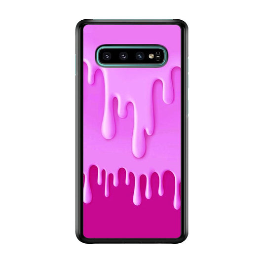 Melted Pink Cream Samsung Galaxy S10 Case-Plastic / Full Wrap (3D Case)-Xtracase