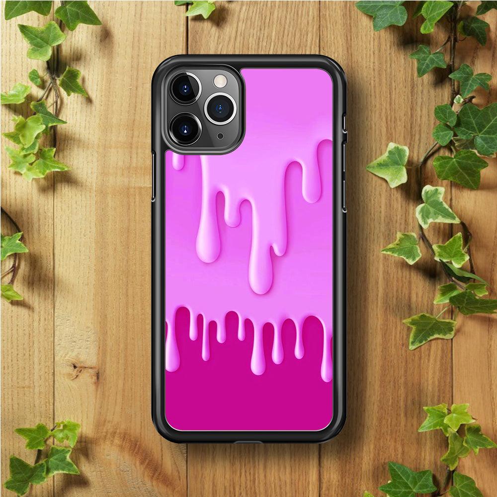 Melted Pink Cream iPhone 11 Pro Max Case-Rubber / Black (2D Case)-Xtracase