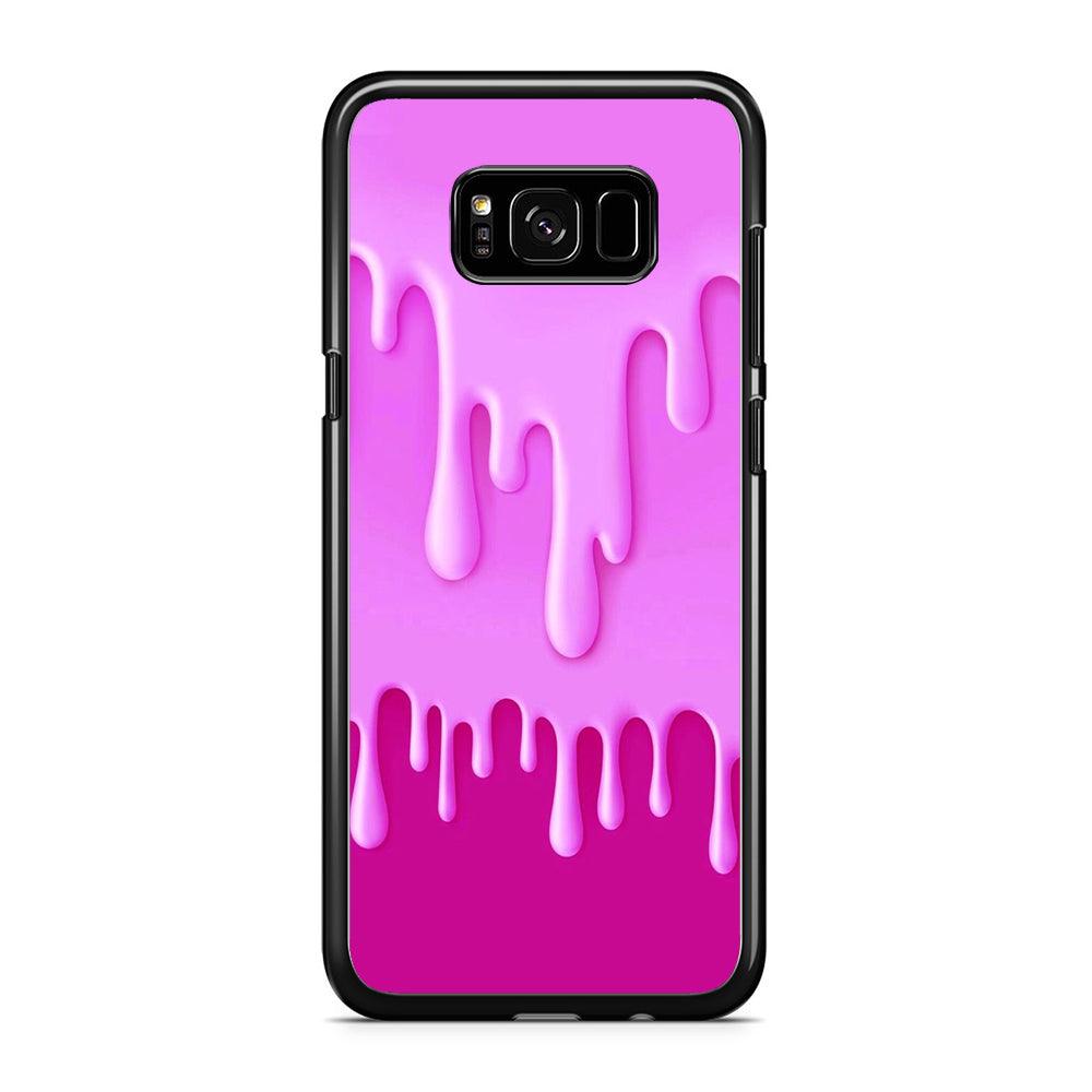 Melted Pink Cream Samsung Galaxy S8 Case-Rubber / Black (2D Case)-Xtracase