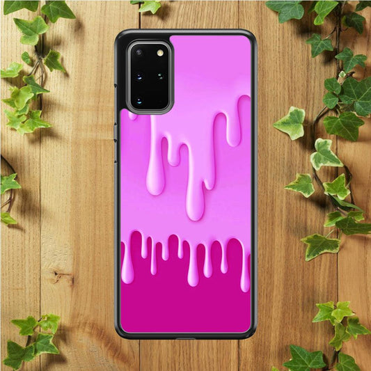 Melted Pink Cream Samsung Galaxy S20 Plus Case-Rubber / White (2D Case)-Xtracase