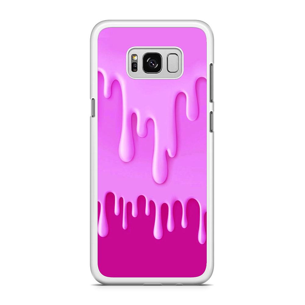 Melted Pink Cream Samsung Galaxy S8 Case-Rubber / White (2D Case)-Xtracase
