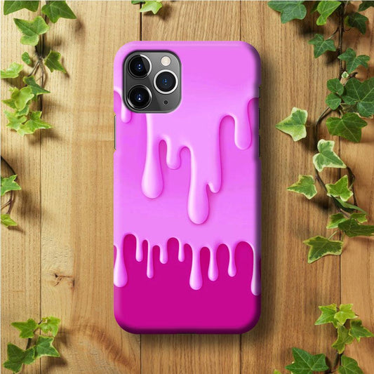 Melted Pink Cream iPhone 11 Pro Case-Plastic / Full Wrap (3D Case)-Xtracase