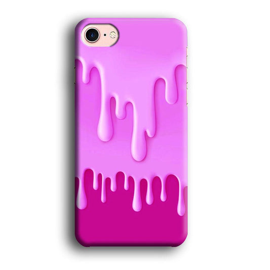 Melted Pink Cream iPhone 8 Case-Plastic / Full Wrap (3D Case)-Xtracase