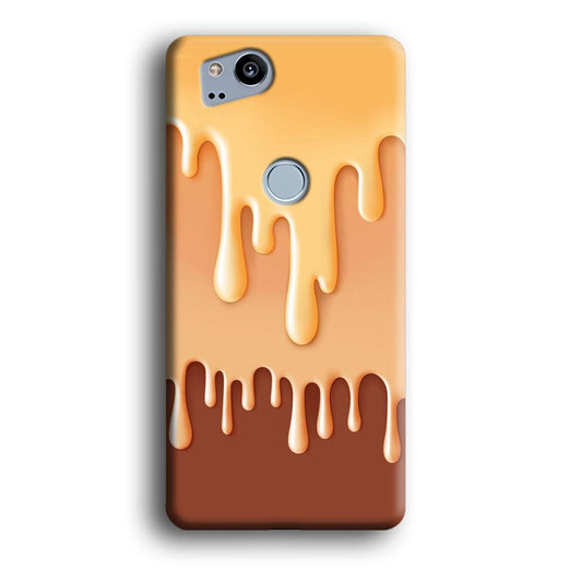 Melted Brown Cream Google Pixel 2 3D Case-Xtracase