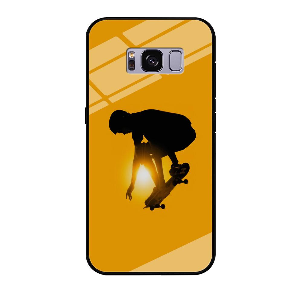 Men Play Skateboard Samsung Galaxy S8 Case-Tempered Glass Case-Xtracase