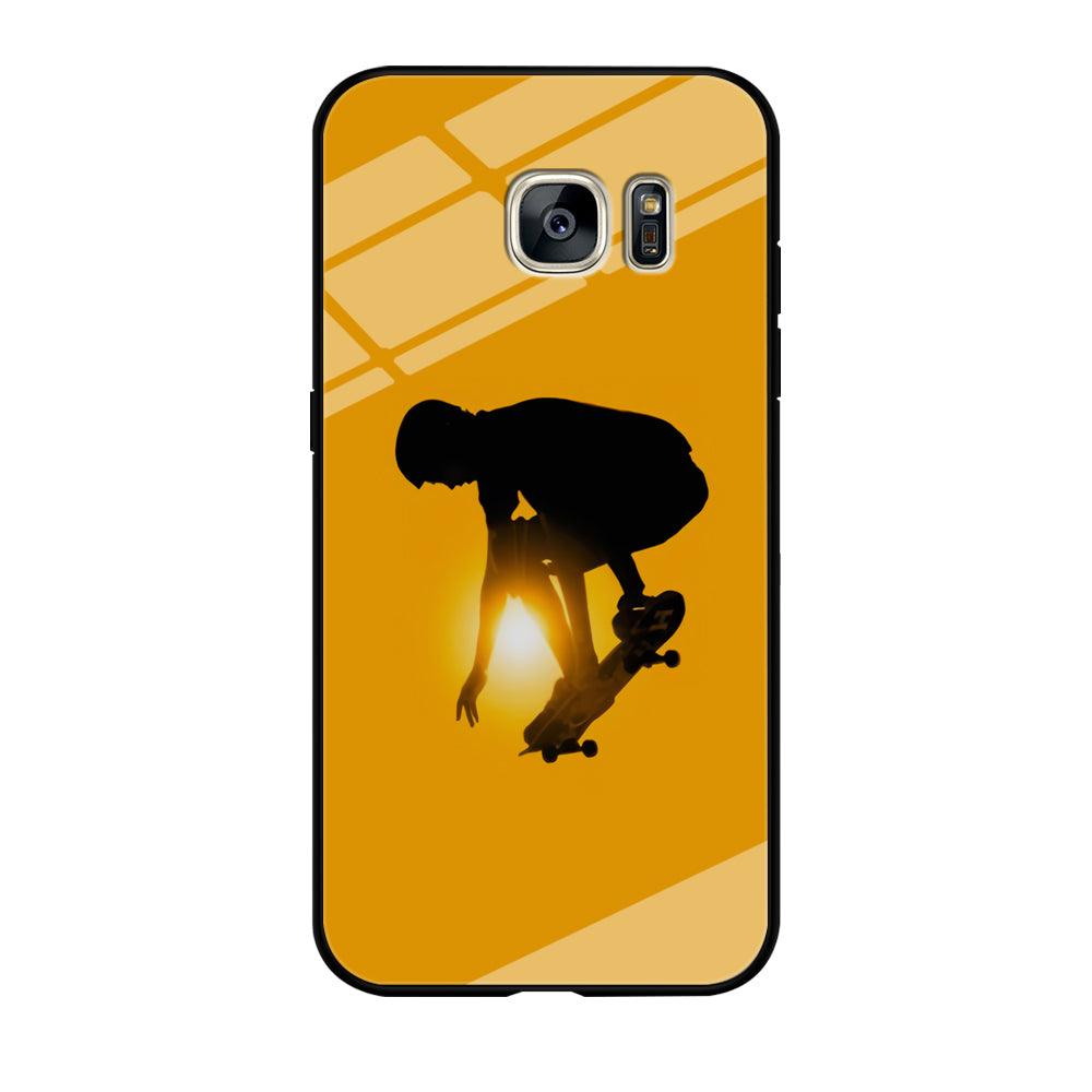 Men Play Skateboard Samsung Galaxy S7 Edge Case-Tempered Glass Case-Xtracase