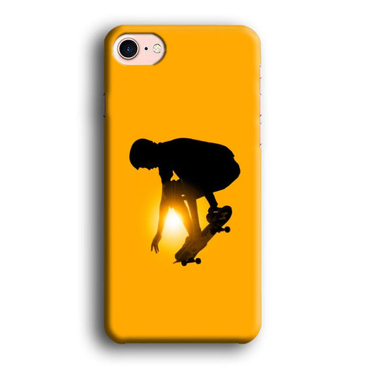 Men Play Skateboard iPhone 8 Case-Plastic / Full Wrap (3D Case)-Xtracase