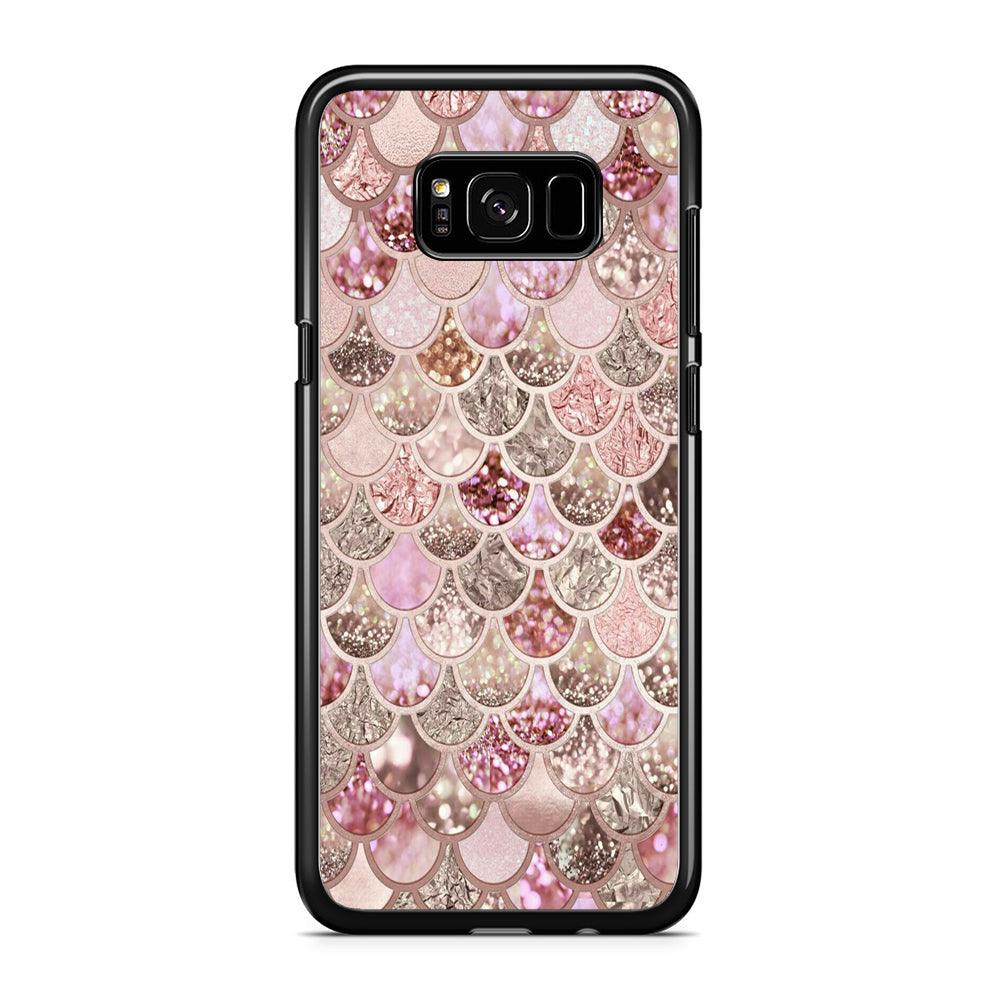 Mermaid Scale Glamor Shining Samsung Galaxy S8 Case-Rubber / Black (2D Case)-Xtracase