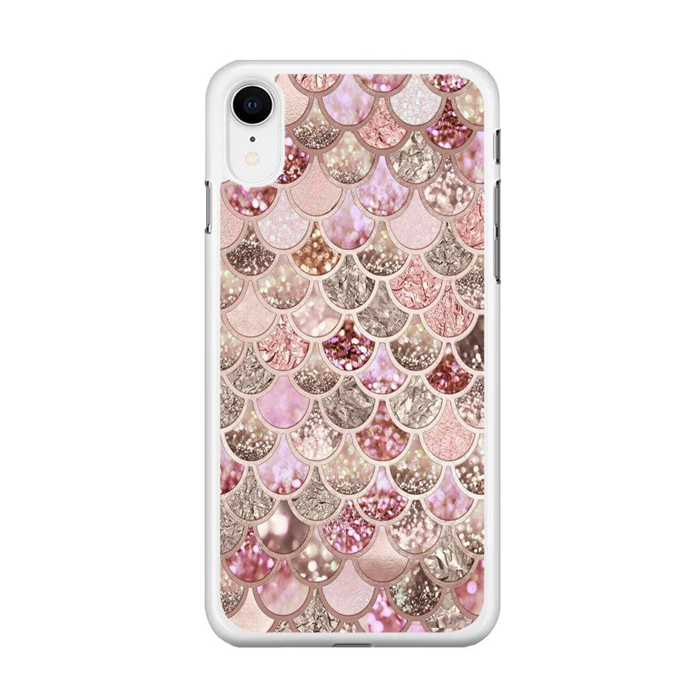 Mermaid Scale Glamor Shining iPhone XR 3D Case-Rubber / White (2D Case)-Xtracase