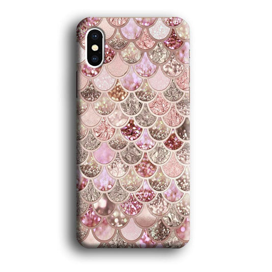 Mermaid Scale Glamor Shining iPhone Xs Case-Plastic / Full Wrap (3D Case)-Xtracase