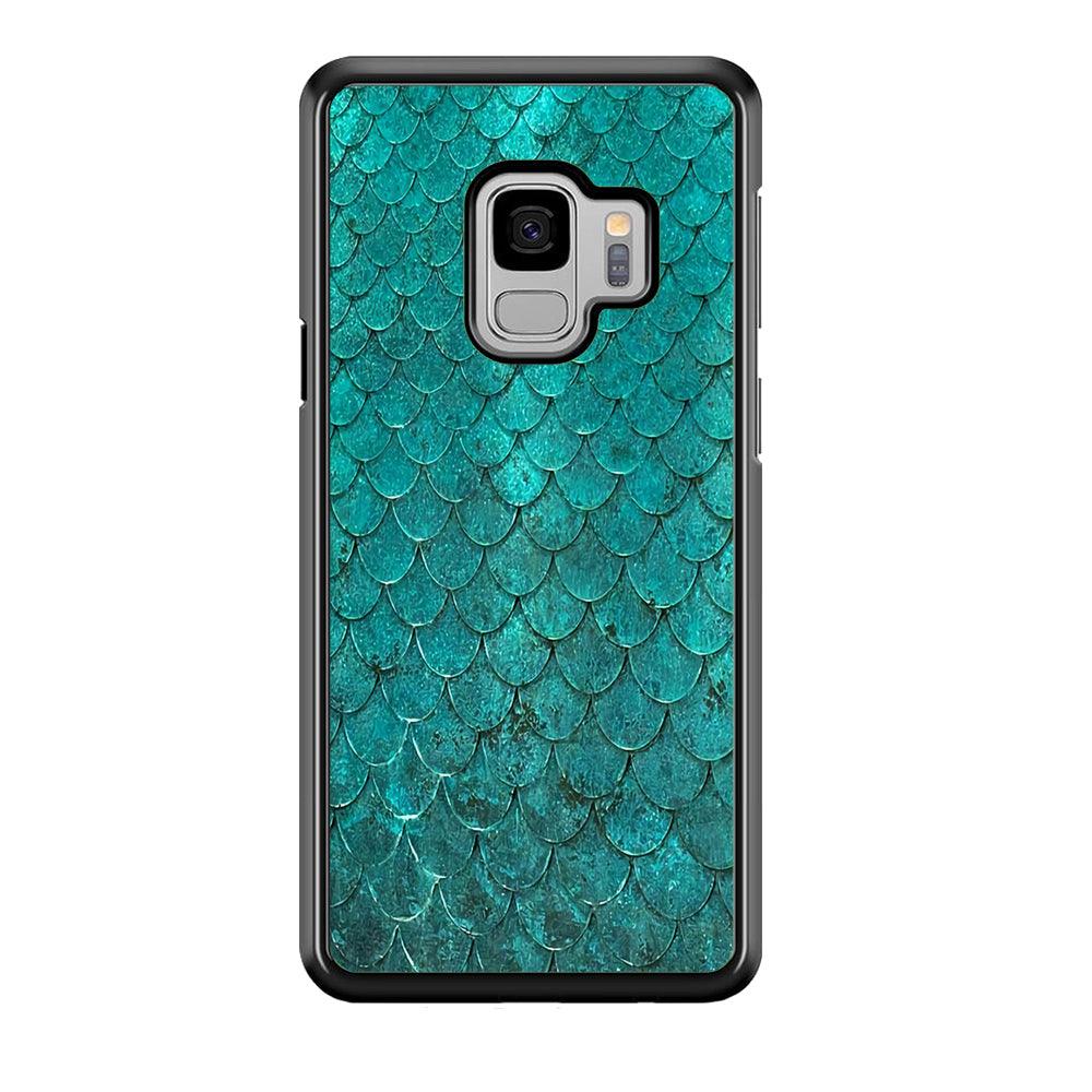 Mermaid Scale Green Luxury Samsung Galaxy S9 Case-Plastic / Full Wrap (3D Case)-Xtracase