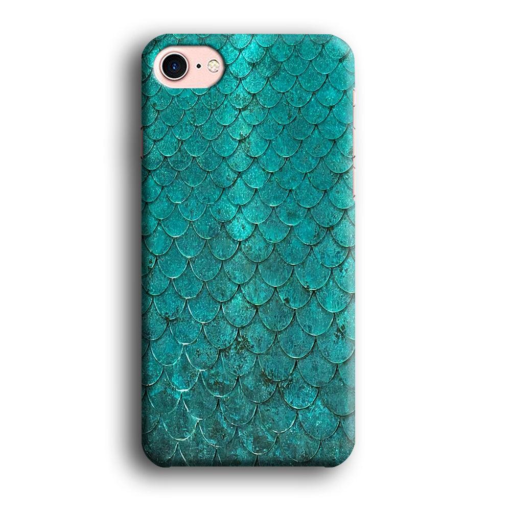 Mermaid Scale Green Luxury iPhone 7 Case-Plastic / Full Wrap (3D Case)-Xtracase
