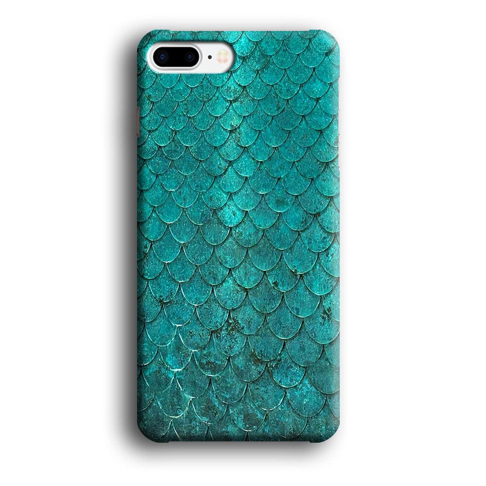 Mermaid Scale Green Luxury iPhone 7 Plus Case-Plastic / Full Wrap (3D Case)-Xtracase