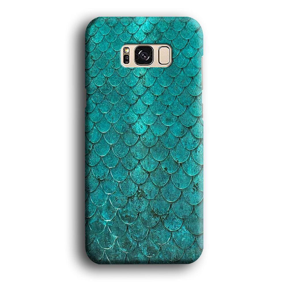Mermaid Scale Green Luxury Samsung Galaxy S8 Case-Plastic / Full Wrap (3D Case)-Xtracase