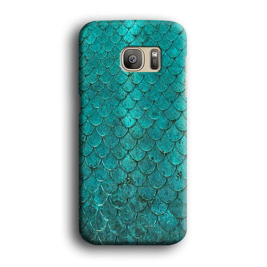 Mermaid Scale Green Luxury Samsung Galaxy S7 Edge Case-Plastic / Full Wrap (3D Case)-Xtracase