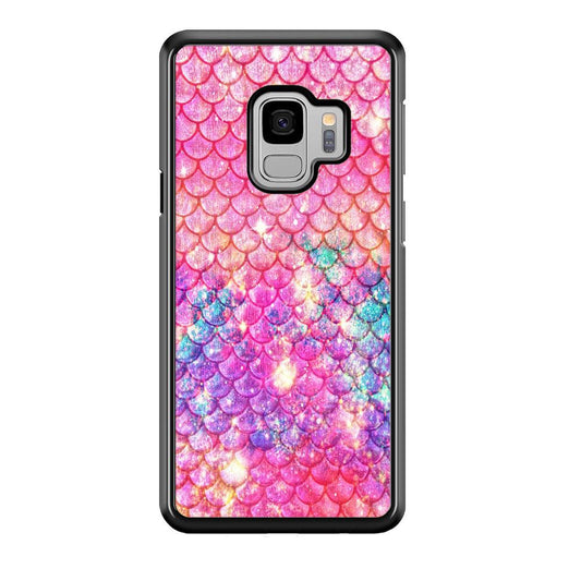 Mermaid Scale Pink Luxury Samsung Galaxy S9 Case-Plastic / Full Wrap (3D Case)-Xtracase