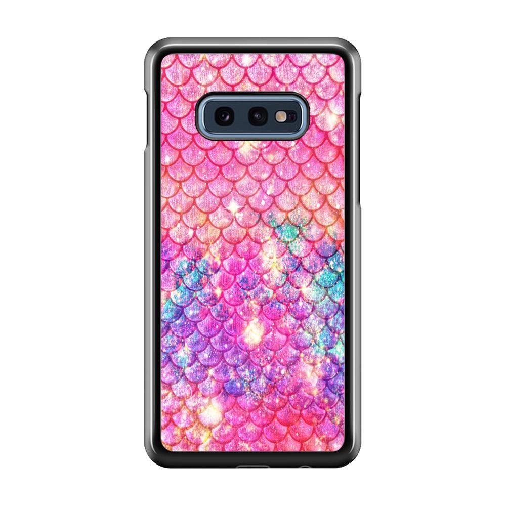 Mermaid Scale Pink Luxury Samsung Galaxy S10E Case-Plastic / Full Wrap (3D Case)-Xtracase