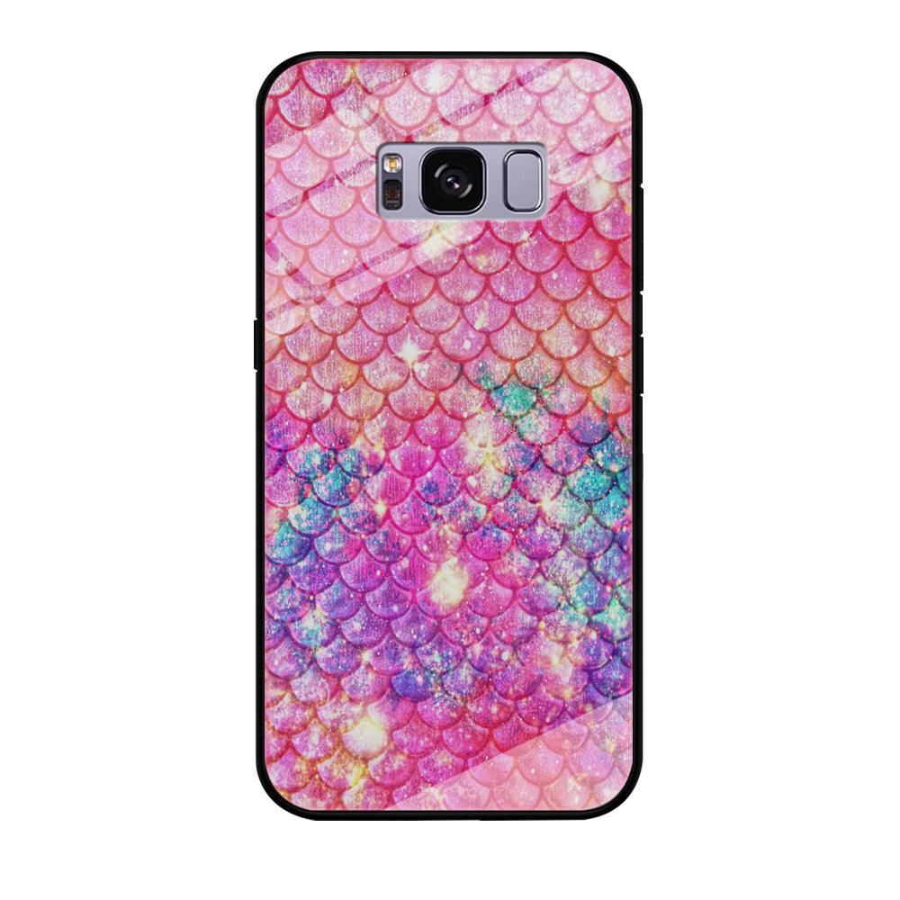Mermaid Scale Pink Luxury Samsung Galaxy S8 Case-Tempered Glass Case-Xtracase