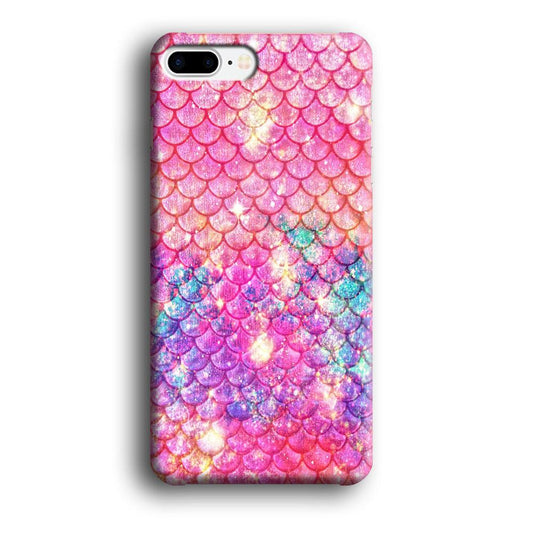 Mermaid Scale Pink Luxury iPhone 7 Plus Case-Plastic / Full Wrap (3D Case)-Xtracase