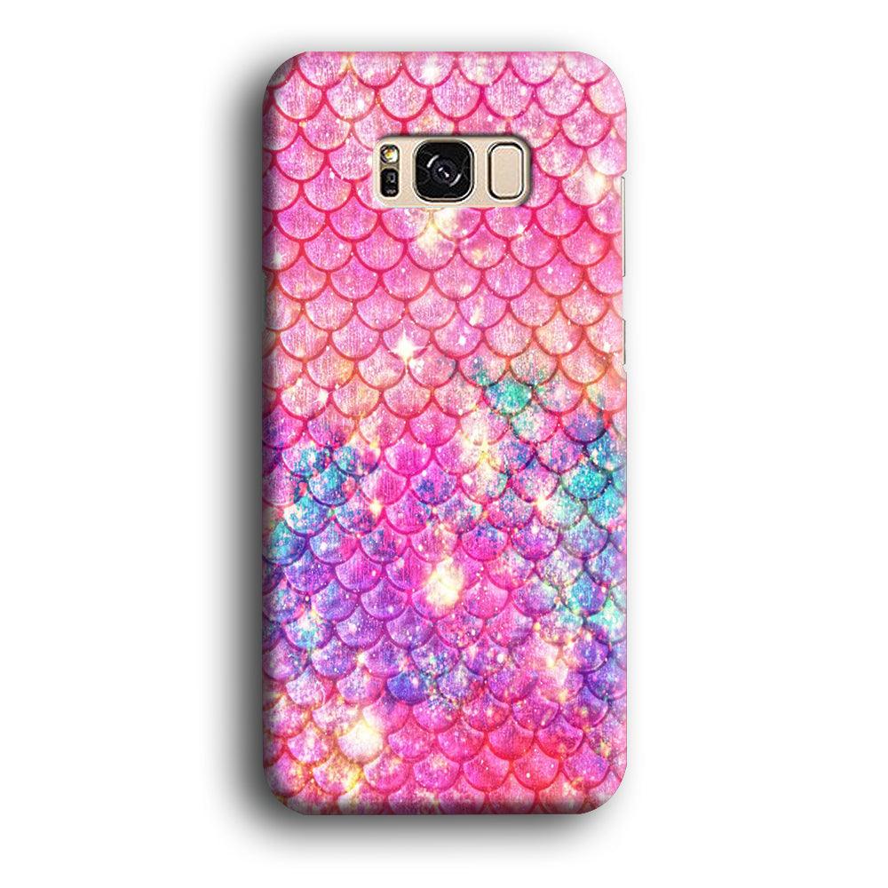 Mermaid Scale Pink Luxury Samsung Galaxy S8 Case-Plastic / Full Wrap (3D Case)-Xtracase