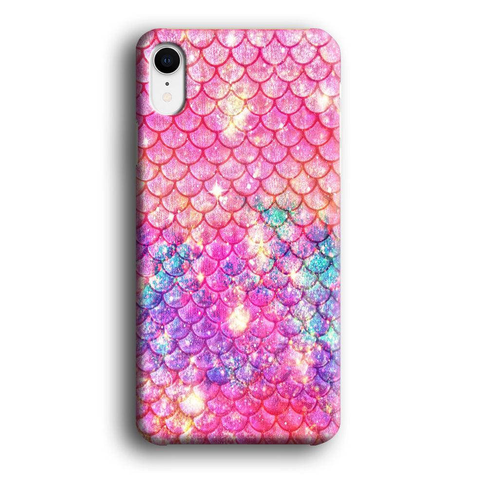 Mermaid Scale Pink Luxury iPhone XR Case-Plastic / Full Wrap (3D Case)-Xtracase