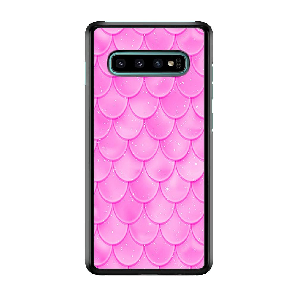 Mermaid Scale Pink Shining Samsung Galaxy S10 Case-Plastic / Full Wrap (3D Case)-Xtracase