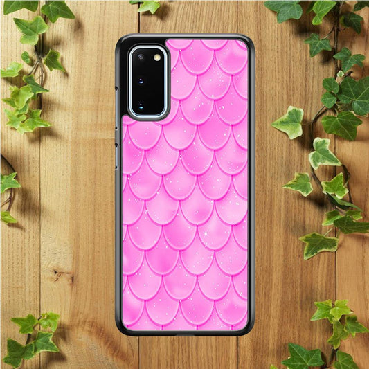 Mermaid Scale Pink Shining Samsung Galaxy S20 Case-Plastic / Full Wrap (3D Case)-Xtracase