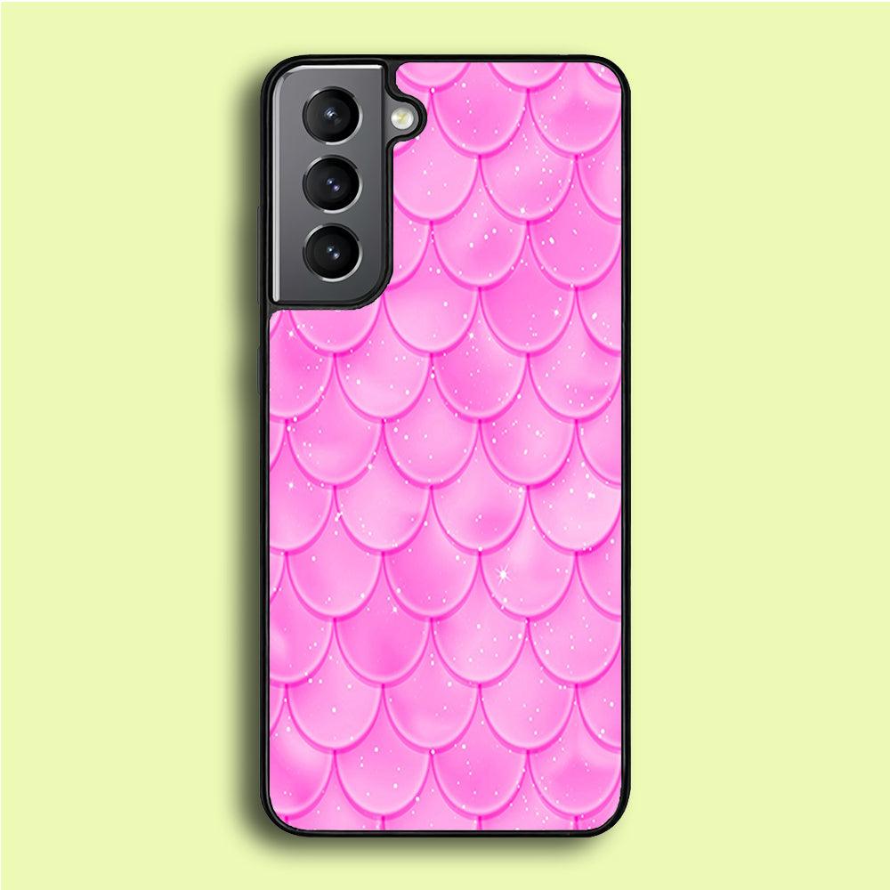 Mermaid Scale Pink Shining Samsung Galaxy A16 Case-Rubber / White (2D Case)-Xtracase