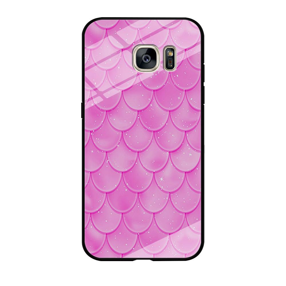 Mermaid Scale Pink Shining Samsung Galaxy S7 Edge Case-Tempered Glass Case-Xtracase