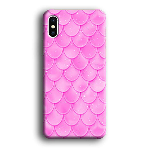 Mermaid Scale Pink Shining iPhone X Case-Plastic / Full Wrap (3D Case)-Xtracase