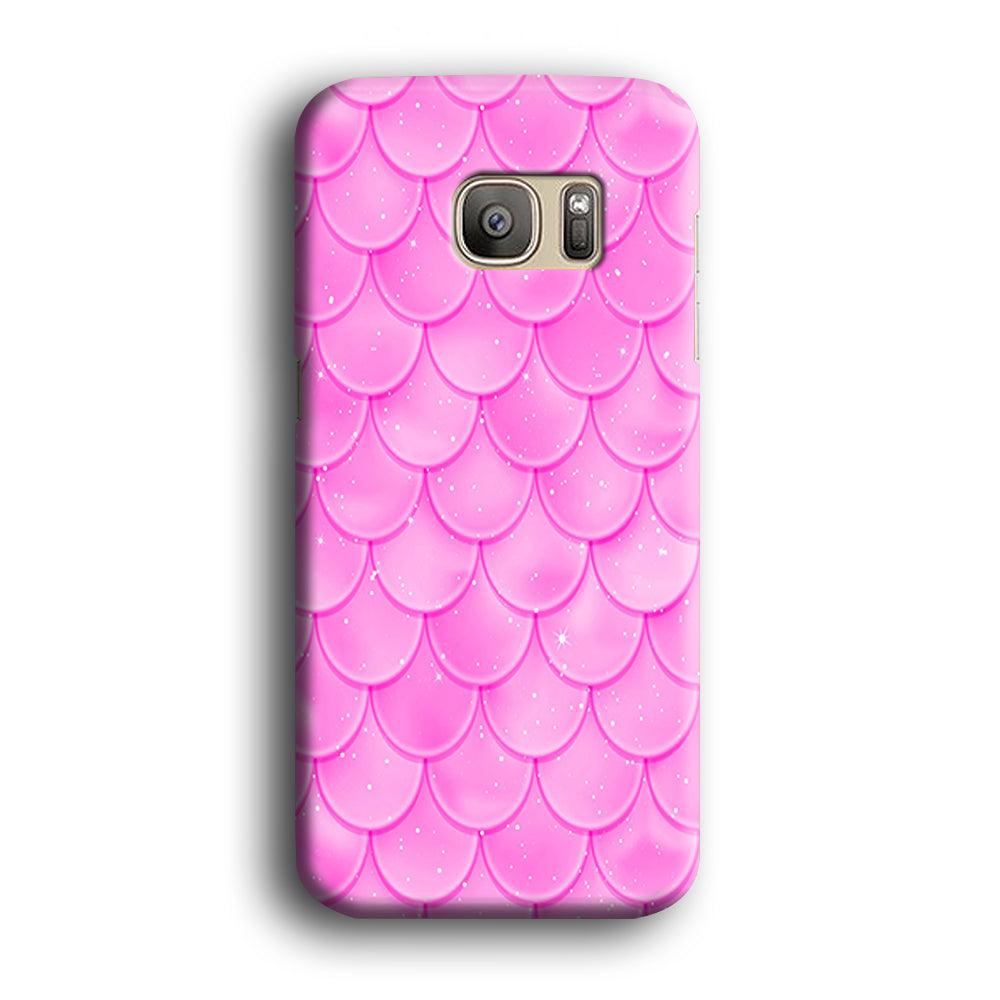 Mermaid Scale Pink Shining Samsung Galaxy S7 Edge Case-Plastic / Full Wrap (3D Case)-Xtracase