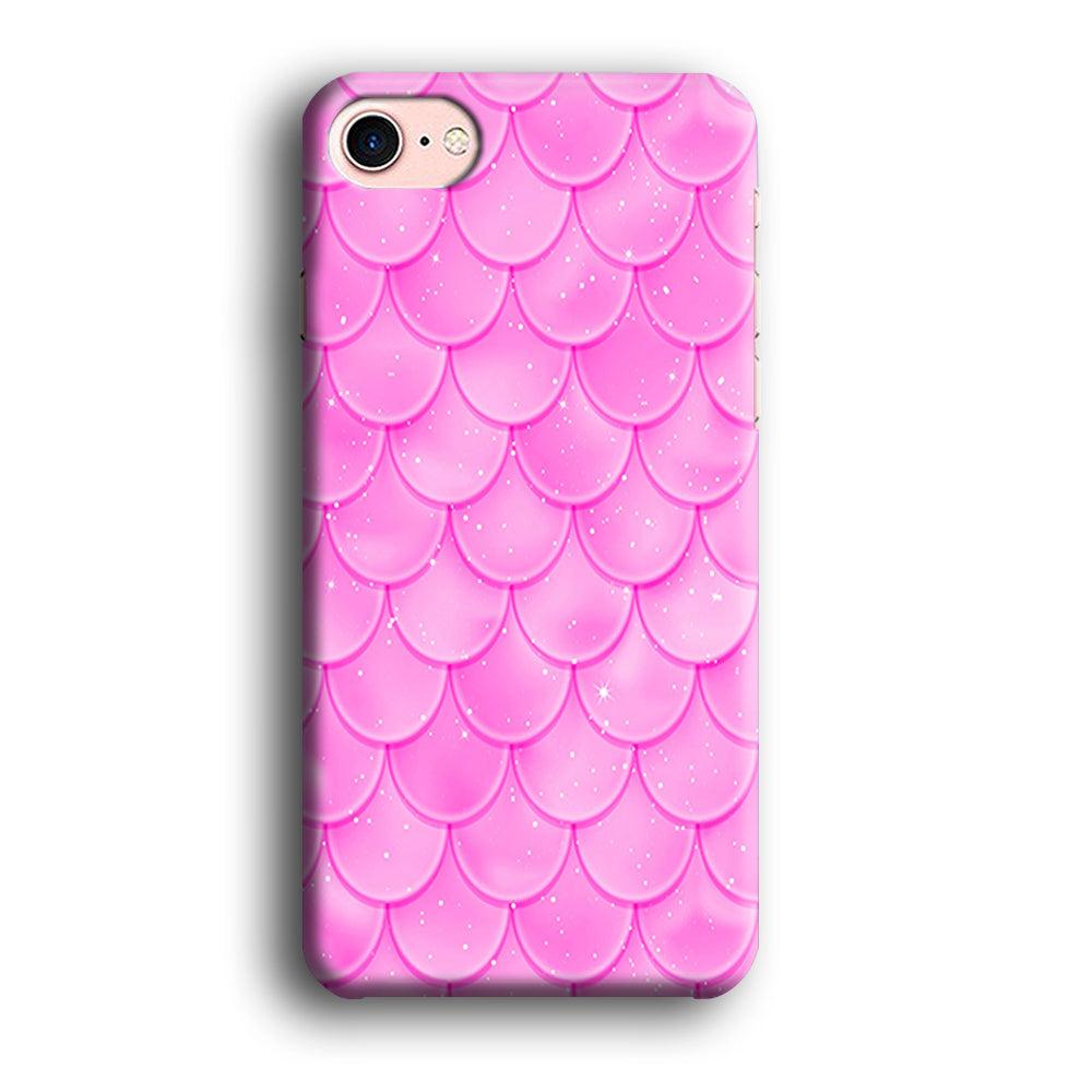 Mermaid Scale Pink Shining iPhone 8 Case-Plastic / Full Wrap (3D Case)-Xtracase