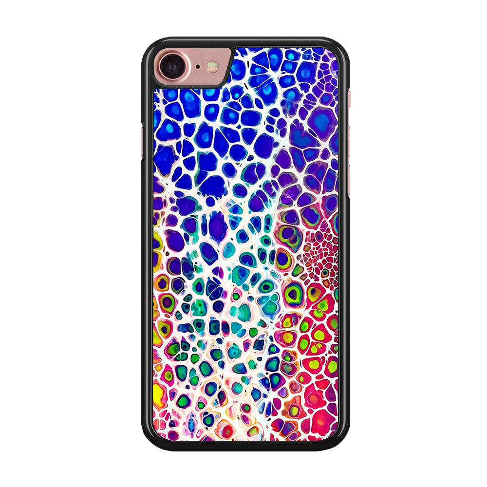 Mermaid Skin Colorful iPhone 7 Case-Rubber / Black (2D Case)-Xtracase