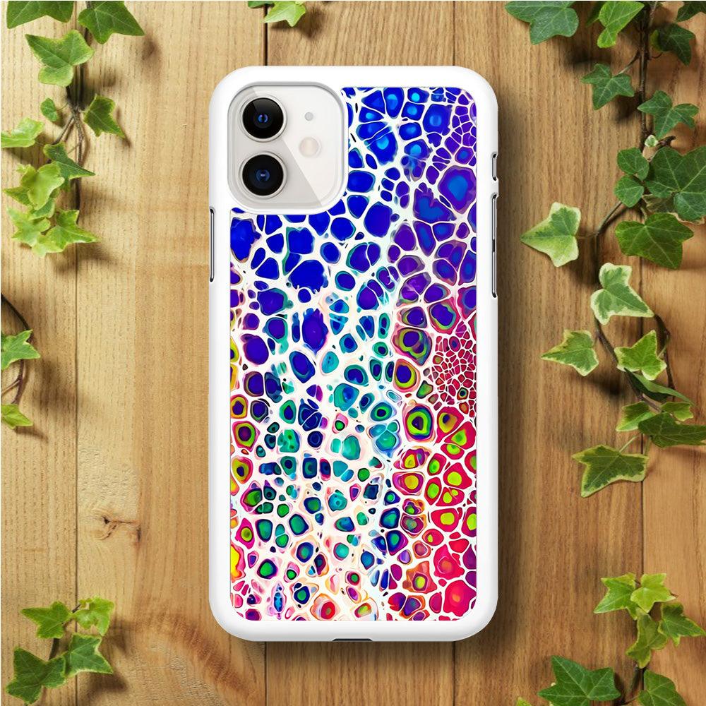 Mermaid Skin Colorful iPhone 11 Case-Rubber / White (2D Case)-Xtracase