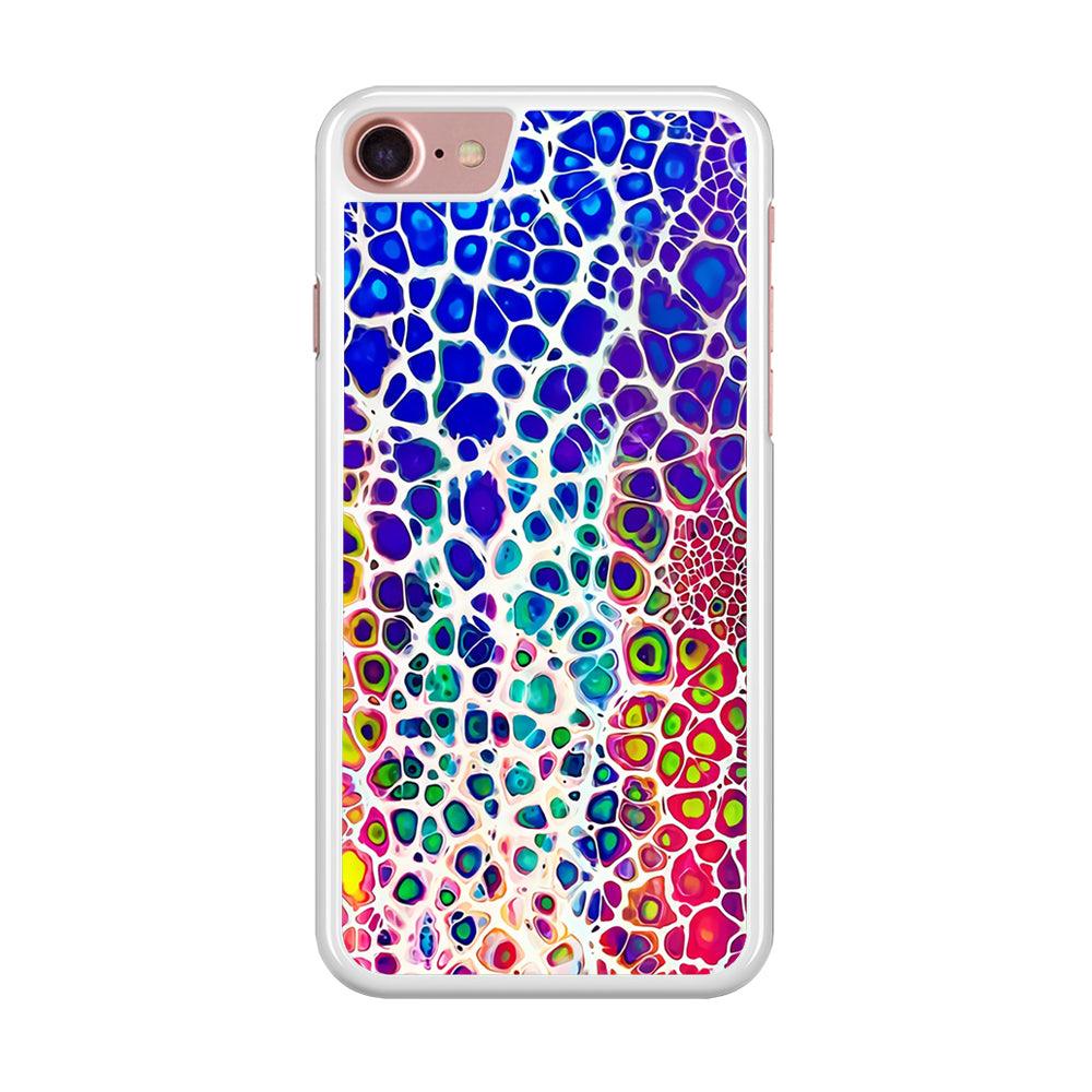 Mermaid Skin Colorful iPhone 7 Case-Rubber / White (2D Case)-Xtracase